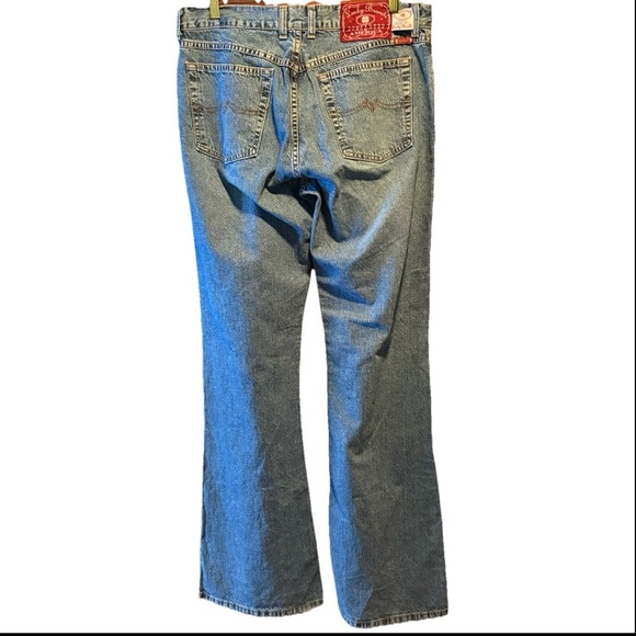 Lucky Bronx 5 Pocket Zipper Fly Size Classic Blue Denim Jeans 16/33 - Picture 3 of 11